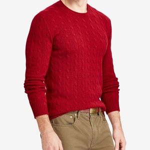 Polo Ralph Lauren Men’s cable sweater Tudor red L